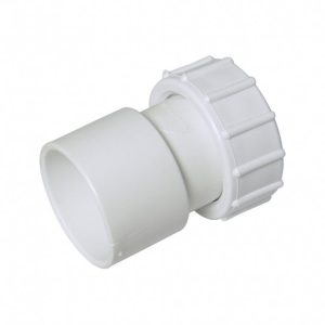 Floplast Solvent Weld Female Threaded Coupler White Sizes Available; 32mm x 1.25" 40mm x 1.5" For use in solvent weld waste systems.