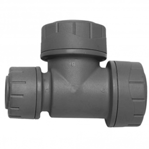 Polyplumb End Reduced Tee Grey